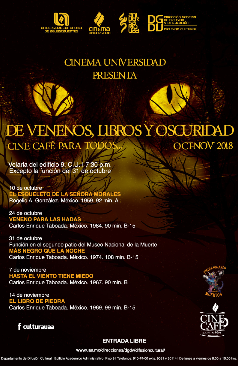 CINEMA UNIVERSIDAD – DE VENENOS, LIBROS Y OSCURIDAD