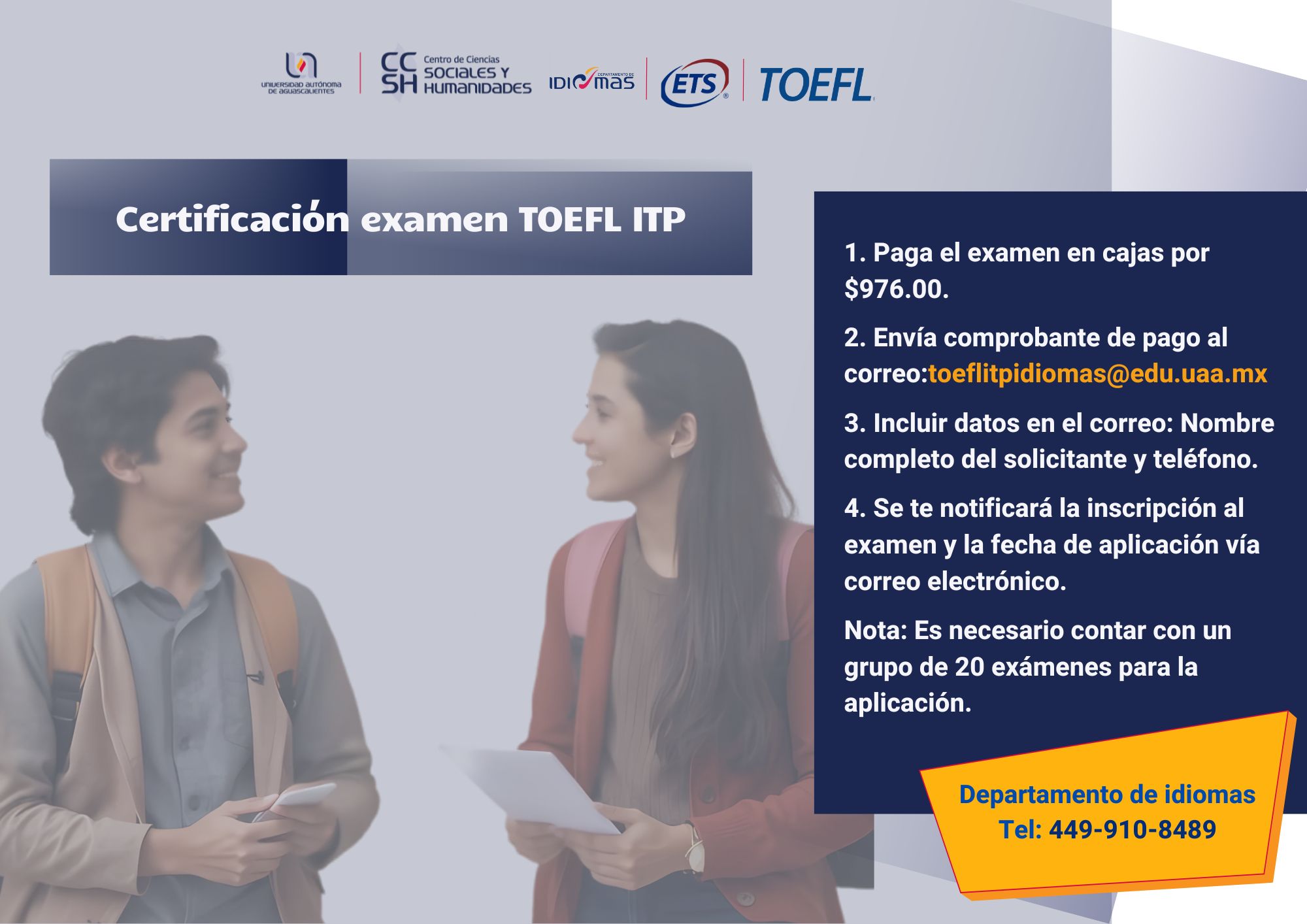 REGISTRO AL EXAMEN TOEFL ITP