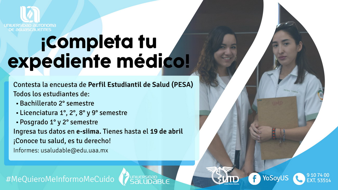 ¡Completa tu expediente médico!