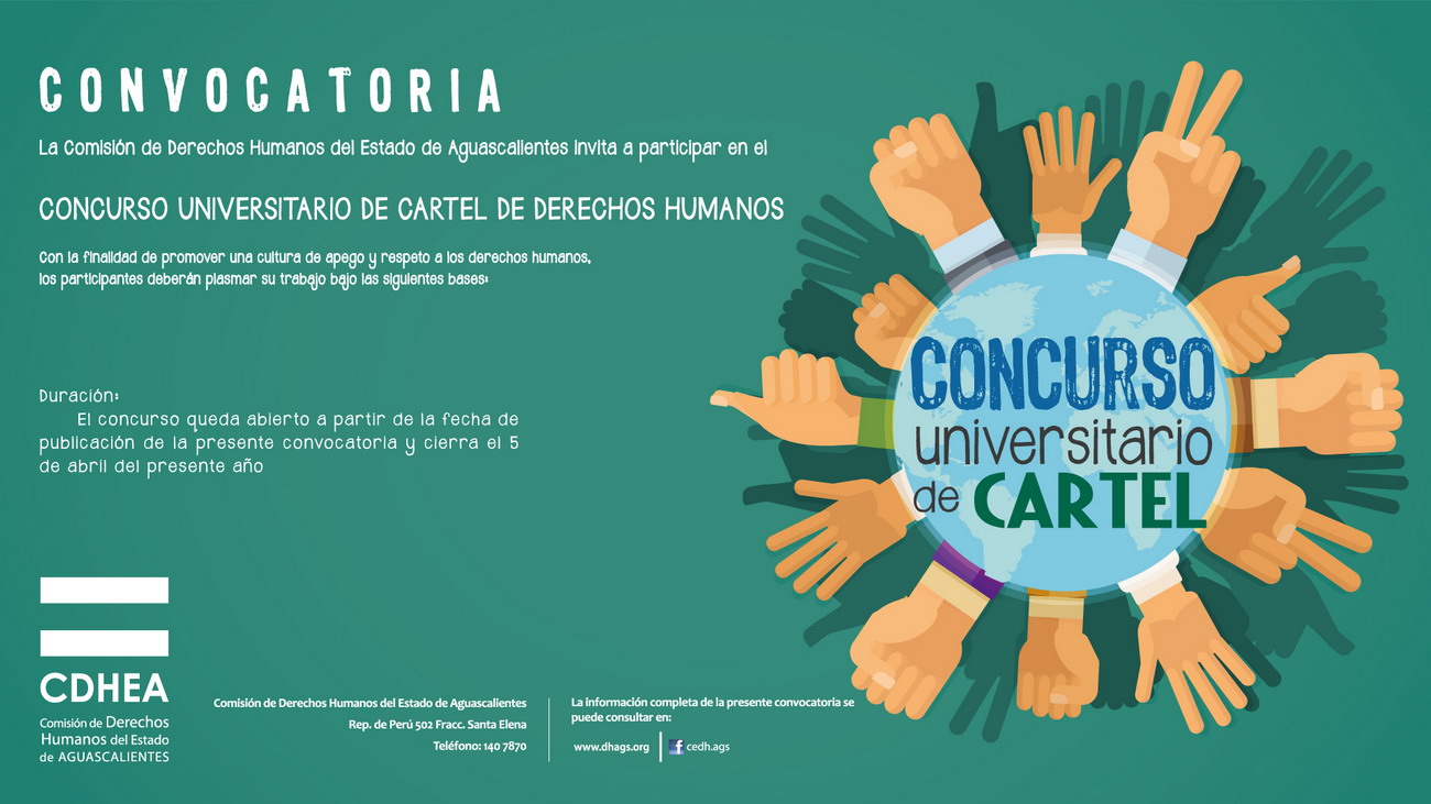 CONCURSO UNIVERSITARIO DE CARTEL DE DERECHOS HUMANOS