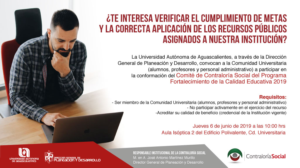 Comité de Contralaría Social del Programa Fortalecimiento de la Calidad Educativa 2019