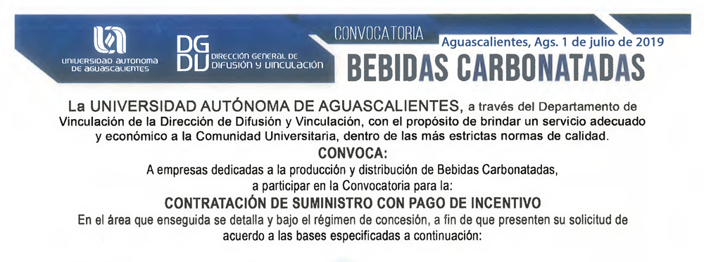 Convocatoria – Bebidas Carbonatadas