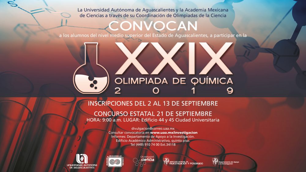 Convocatoria de las Olimpiadas de la Química 2019