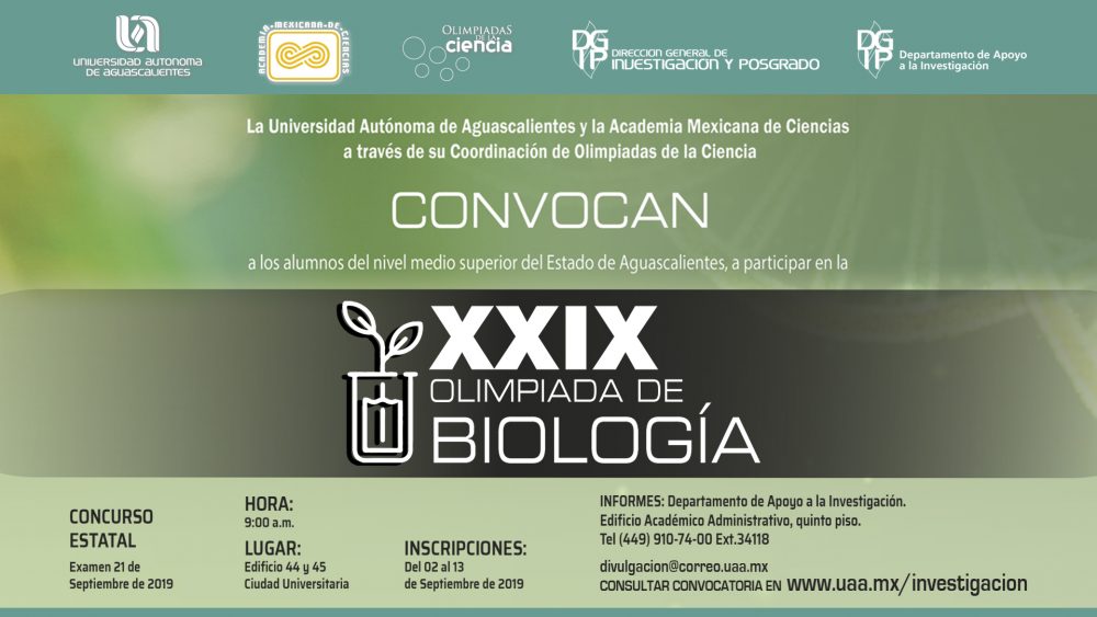 Convocatoria de las Olimpiadas de la Biología 2019