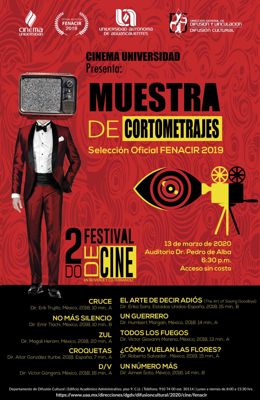 Muestra de cortometrajes FENACIR 2019