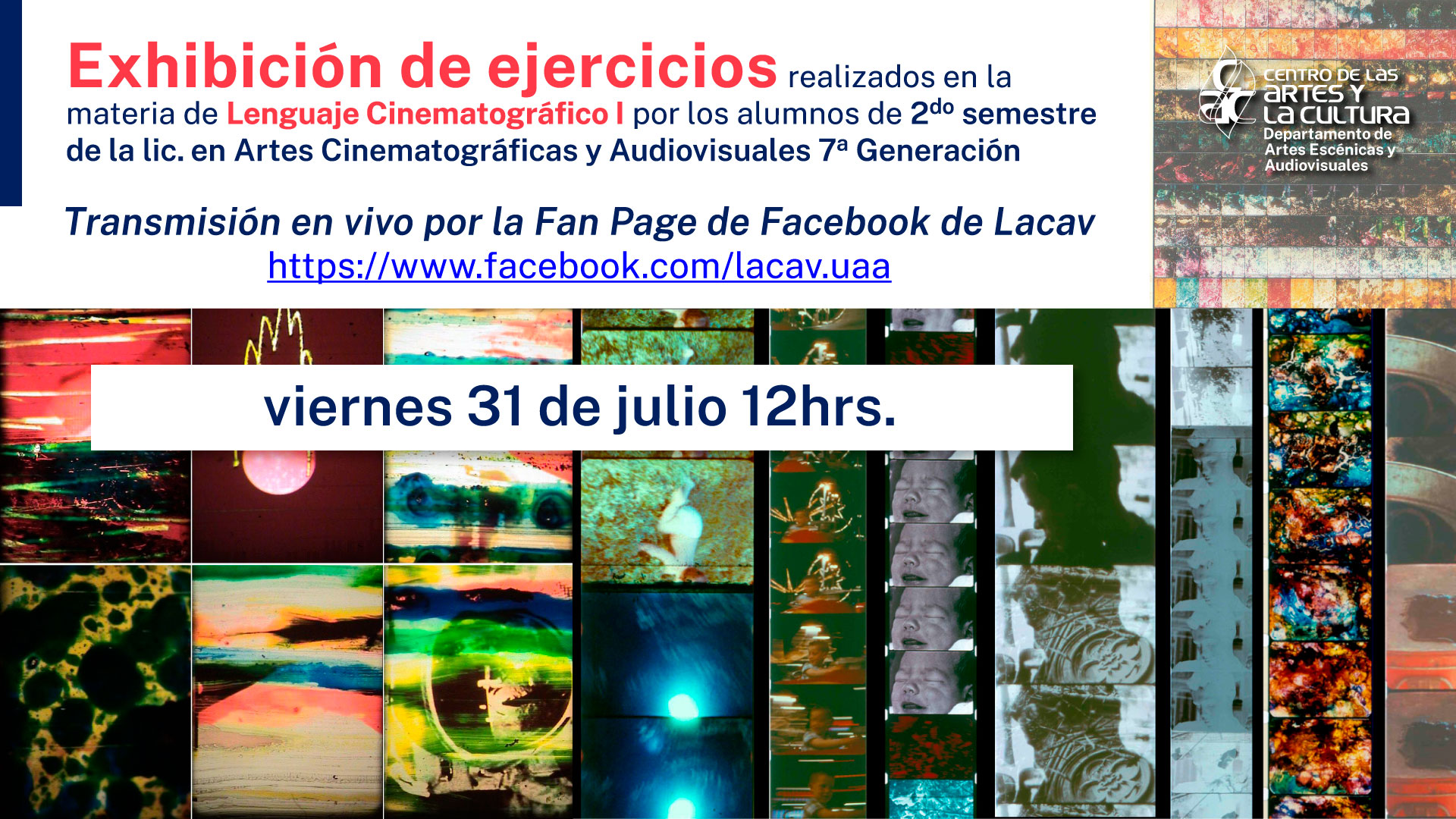 Exhibición de ejercicios- Lic. en Artes Cinematográficas y Audiovisuales