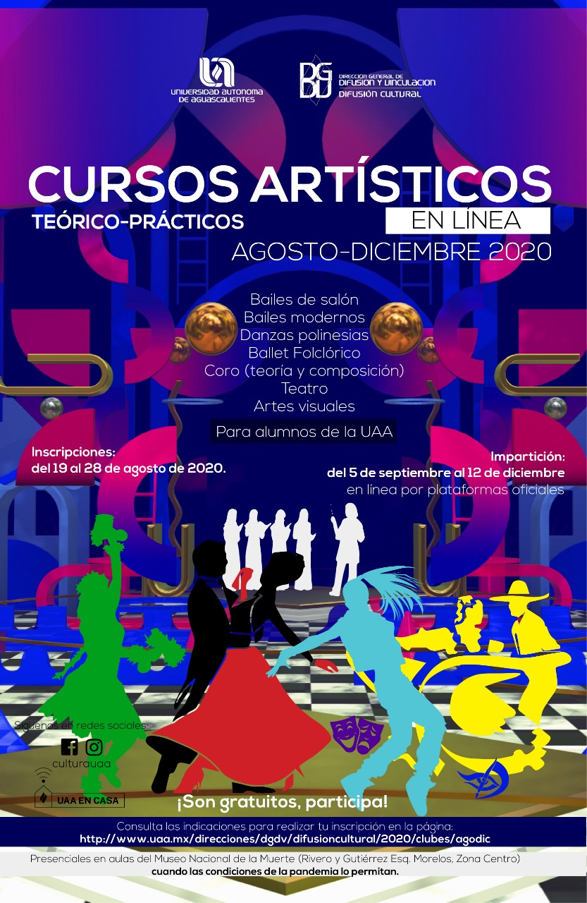 Cursos artísticos agosto-diciembre 2020