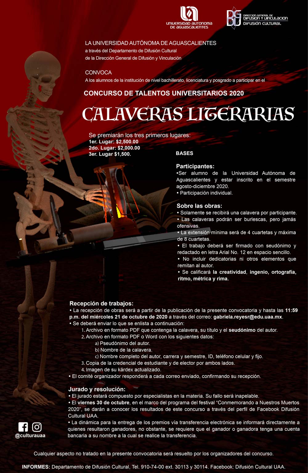 Concursos de Talentos Universitarios – Calaveras Literarias