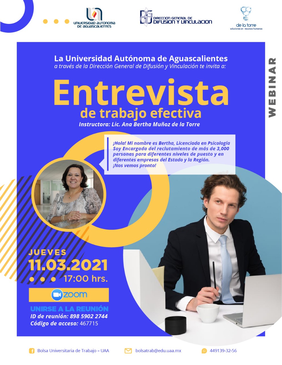 Webinar: Entrevista de trabajo efectiva