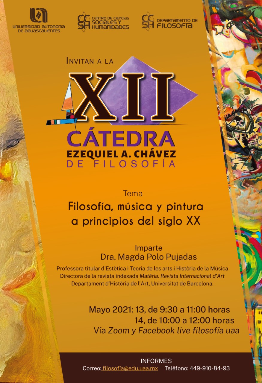 XII Cátedra Ezequiel A. Chávez de Filosofía «Filosofía, música y pintura a principios del siglo XX»