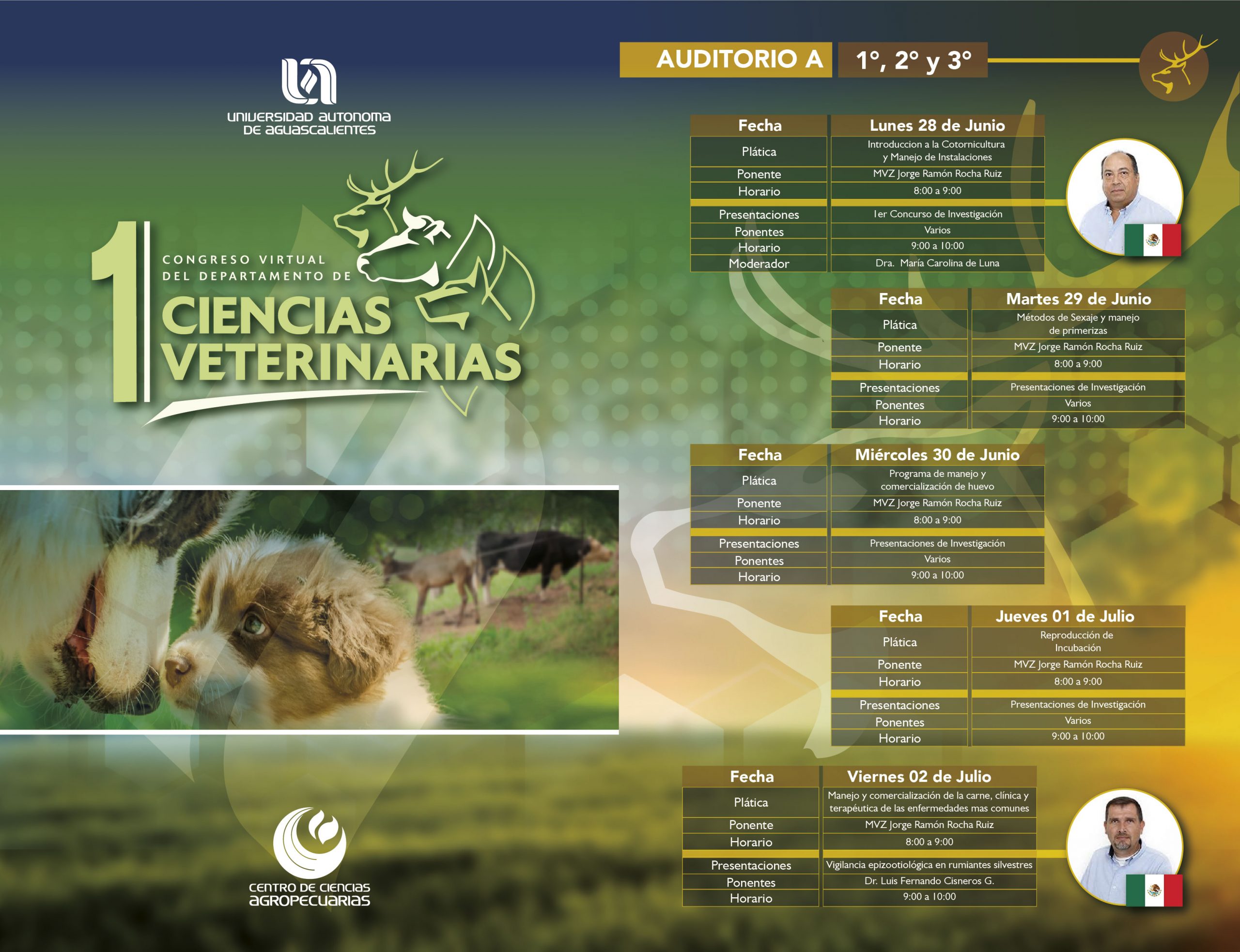 DIFUSIÓN DEL 1ER CONGRESO VIRTUAL DEL DEPARTAMENTO DE CIENCIAS VETERINARIAS