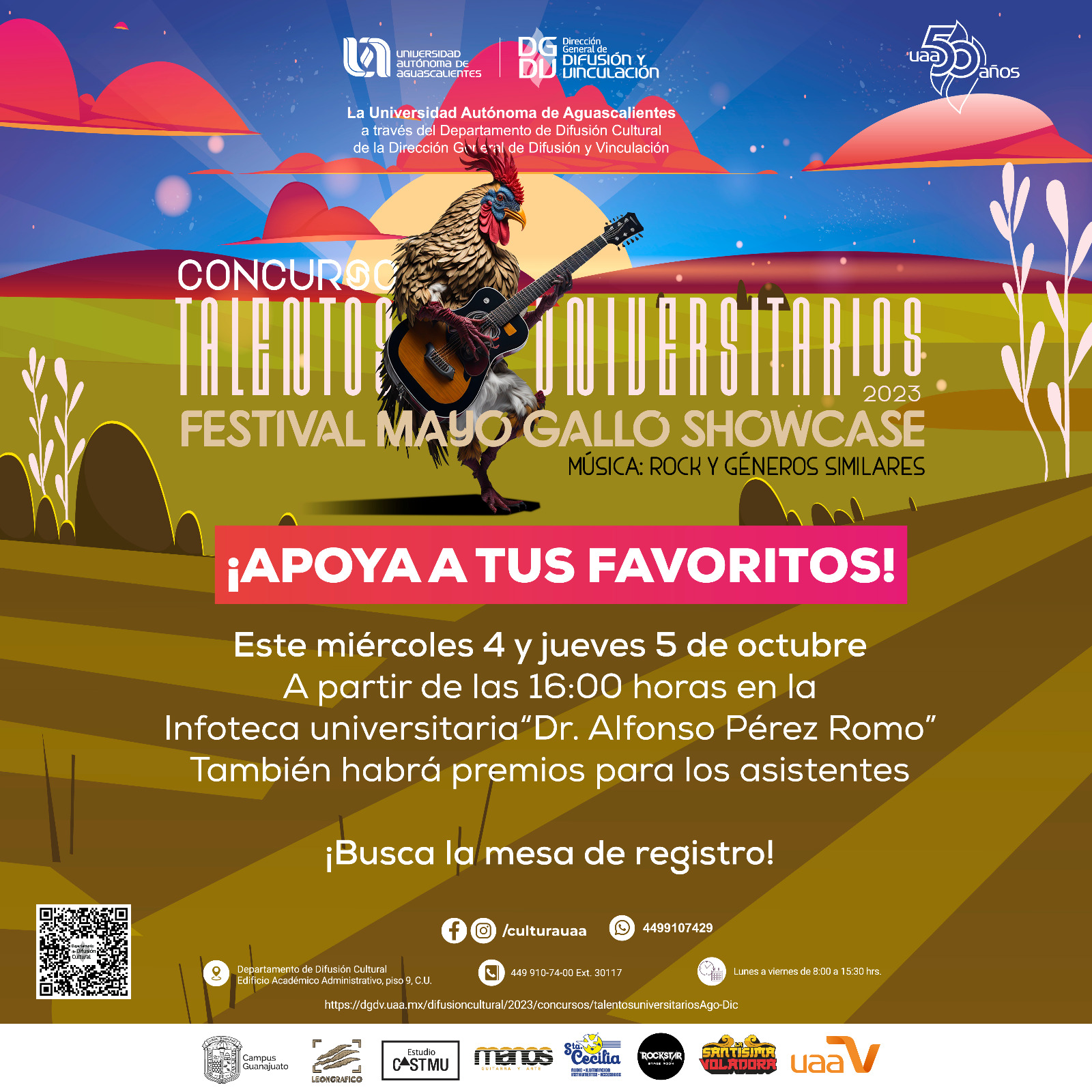 Concurso y Premiación de Talentos Universitarios, Festival Mayo Gallo Show Case música rock y géneros similares