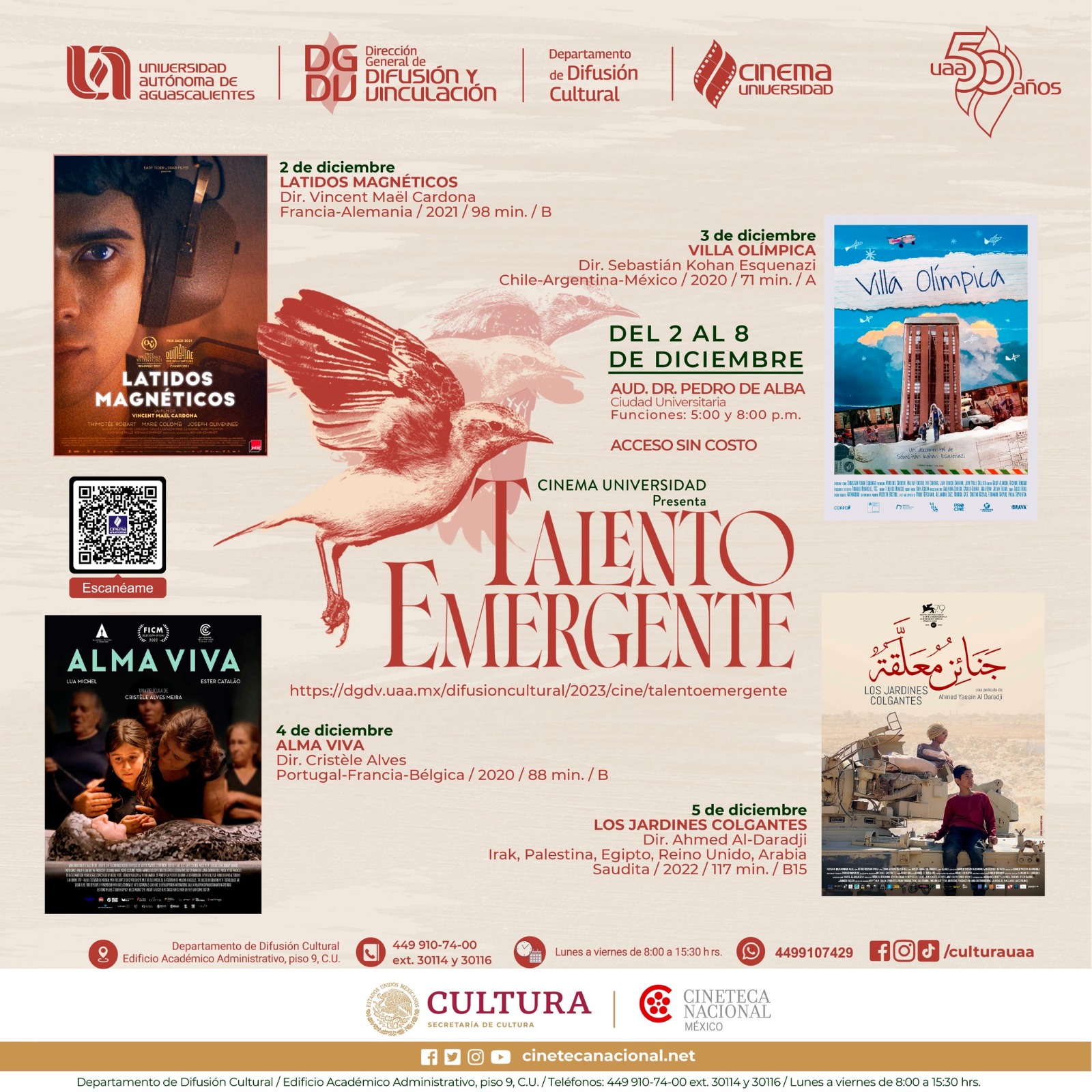 “Talentos Emergentes” apresenta o melhor do cinema internacional criado recentemente na Região Autônoma de Aguascalientes – UAA |  Universidade Autônoma de Aguascalientes |  ACS