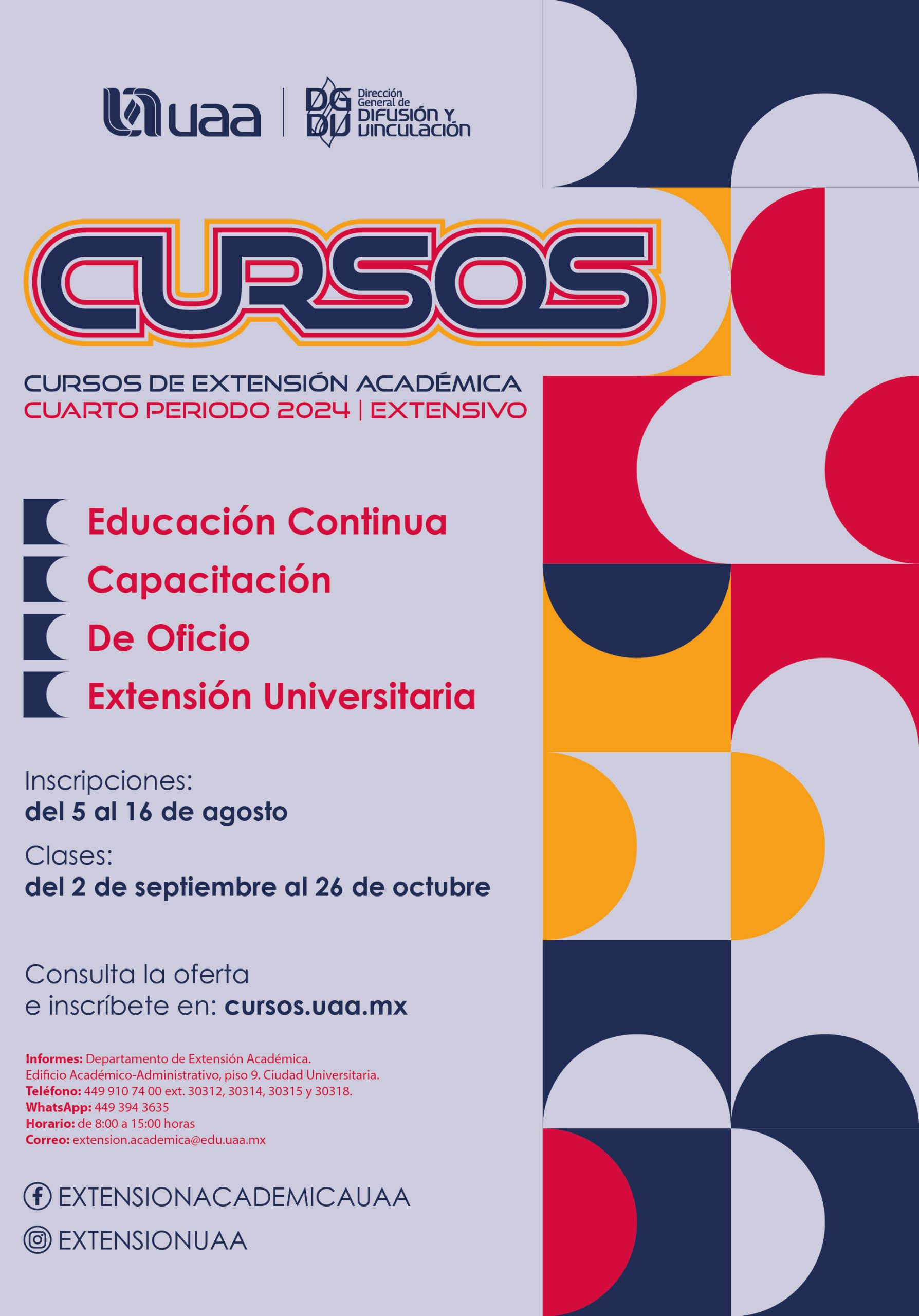 INSCRIPCIONES CURSOS DE EXTENSIÓN ACADÉMICA