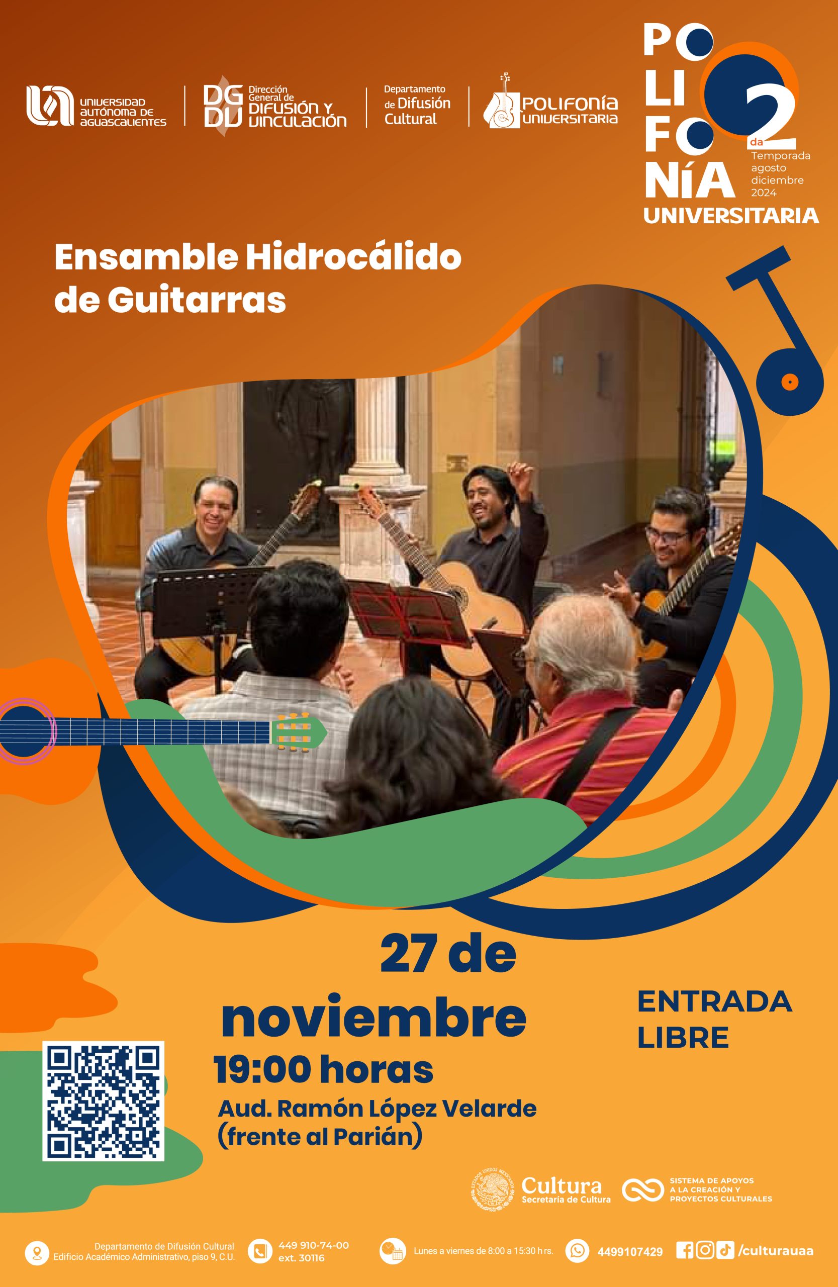 Polifonía Universitaria – Ensamble Hidrocálido de Guitarras