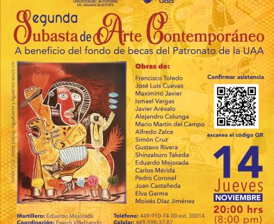 Patronato de la UAA invita a la 2ª Subasta de Arte Contemporáneo en beneficio del fondo de becas