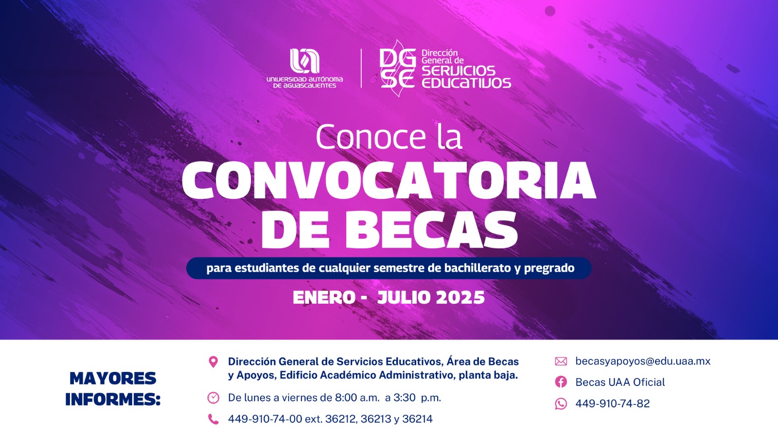 Convocatoria de Becas: bachillerato y pregrado